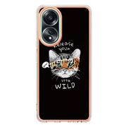 For OPPO A58 4G Electroplating Marble Dual-side IMD Phone Case(Natural Growth)