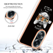 For OPPO A58 4G Electroplating Marble Dual-side IMD Phone Case(Natural Growth)