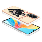 For OPPO A58 4G Electroplating Marble Dual-side IMD Phone Case(Lucky Dog)