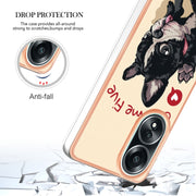 For OPPO A58 4G Electroplating Marble Dual-side IMD Phone Case(Lucky Dog)