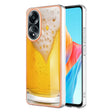 For OPPO A58 4G Electroplating Marble Dual-side IMD Phone Case(Draft Beer) - OPPO Cases by PMC TechLife | Online Shopping South Africa | PMC TechLife | Buy Now Pay Later Mobicred