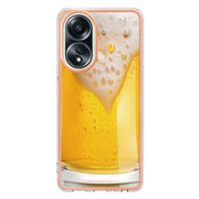 For OPPO A58 4G Electroplating Marble Dual-side IMD Phone Case(Draft Beer)