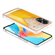 For OPPO A58 4G Electroplating Marble Dual-side IMD Phone Case(Draft Beer)