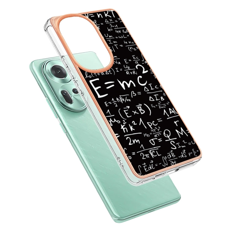 For OPPO Reno11 5G Global Electroplating Marble Dual-side IMD Phone Case(Equation)