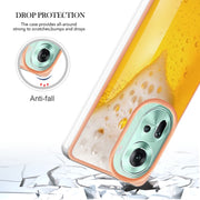For OPPO Reno11 5G Global Electroplating Marble Dual-side IMD Phone Case(Draft Beer)