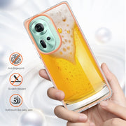 For OPPO Reno11 5G Global Electroplating Marble Dual-side IMD Phone Case(Draft Beer)