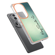 For OPPO Reno11 Pro 5G Global Electroplating Marble Dual-side IMD Phone Case(Smile)