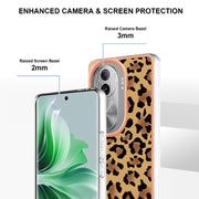 For OPPO Reno11 Pro 5G Global Electroplating Marble Dual-side IMD Phone Case(Leopard Print)