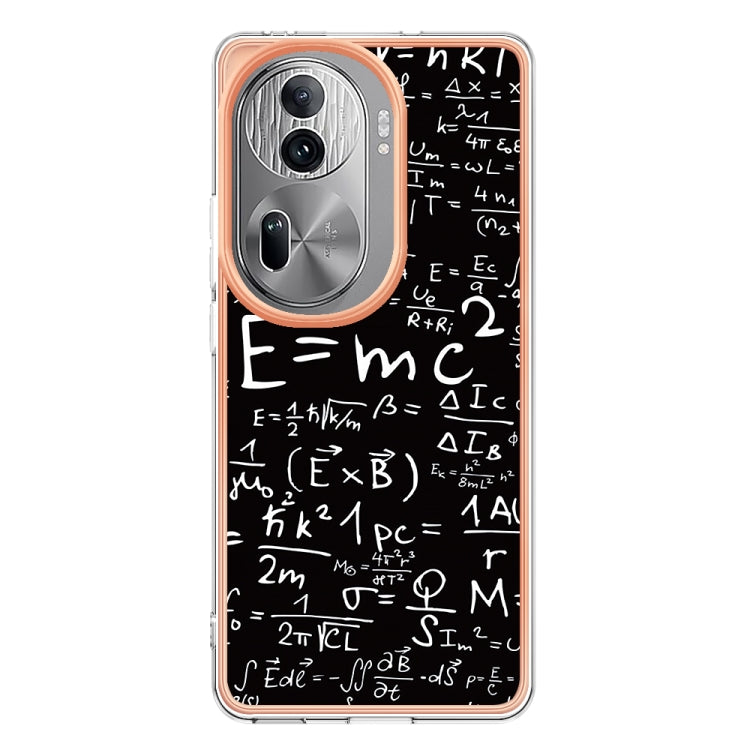 For OPPO Reno11 Pro 5G Global Electroplating Marble Dual-side IMD Phone Case(Equation)