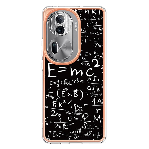 For OPPO Reno11 Pro 5G Global Electroplating Marble Dual-side IMD Phone Case(Equation)