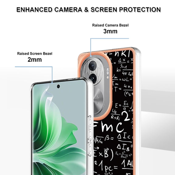 For OPPO Reno11 Pro 5G Global Electroplating Marble Dual-side IMD Phone Case(Equation)