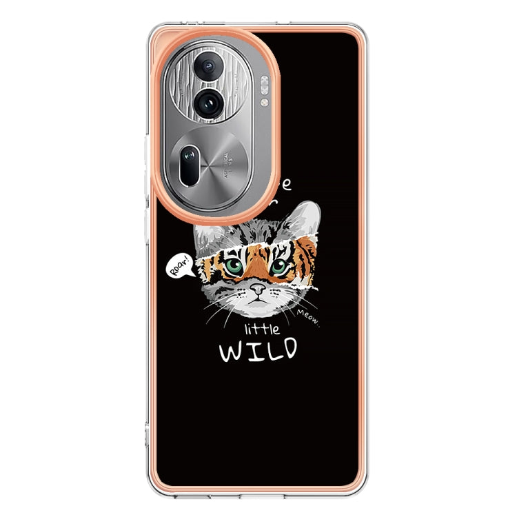 For OPPO Reno11 Pro 5G Global Electroplating Marble Dual-side IMD Phone Case(Natural Growth)