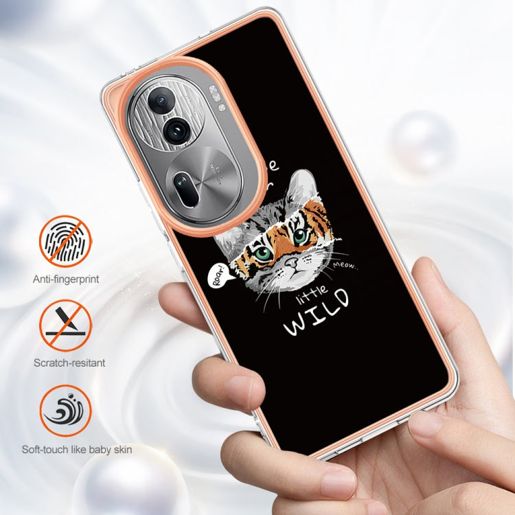 For OPPO Reno11 Pro 5G Global Electroplating Marble Dual-side IMD Phone Case(Natural Growth)