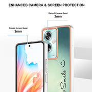 For OPPO A79 5G Global Electroplating Marble Dual-side IMD Phone Case(Smile)