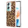 For OPPO A79 5G Global Electroplating Marble Dual-side IMD Phone Case(Leopard Print) - OPPO Cases by PMC TechLife | Online Shopping South Africa | PMC TechLife | Buy Now Pay Later Mobicred