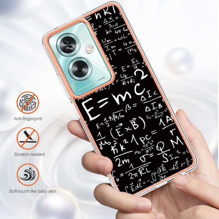 For OPPO A79 5G Global Electroplating Marble Dual-side IMD Phone Case(Equation)