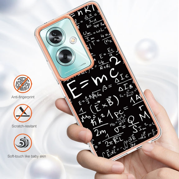 For OPPO A79 5G Global Electroplating Marble Dual-side IMD Phone Case(Equation)