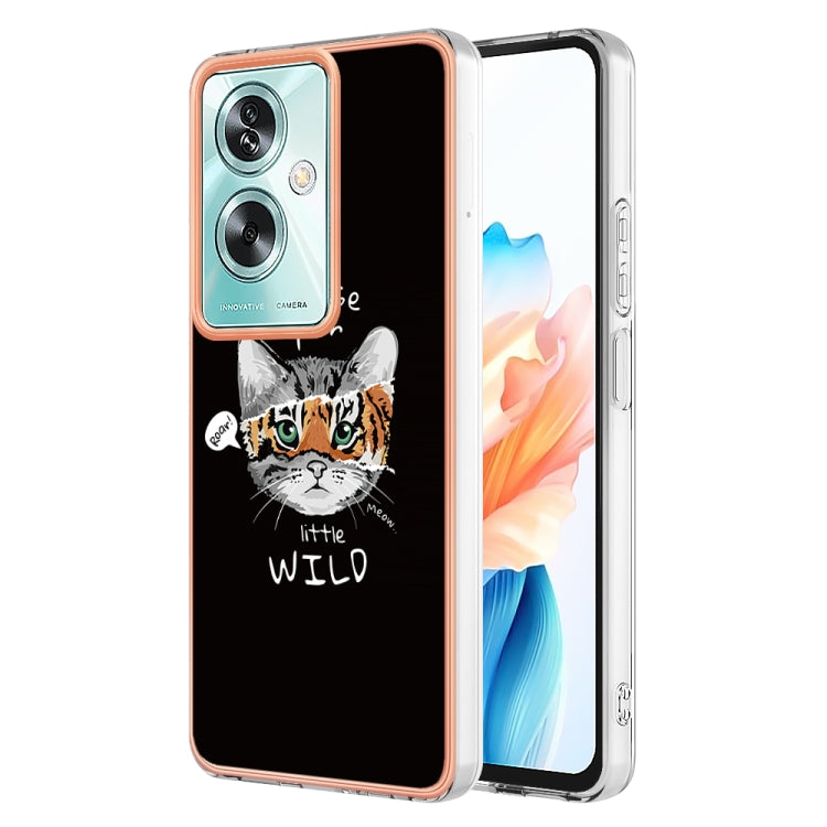 For OPPO A79 5G Global Electroplating Marble Dual-side IMD Phone Case(Natural Growth)
