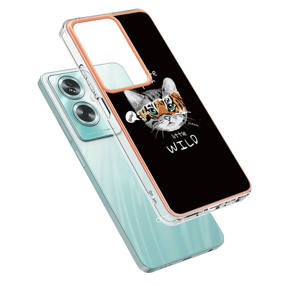 For OPPO A79 5G Global Electroplating Marble Dual-side IMD Phone Case(Natural Growth)