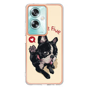For OPPO A79 5G Global Electroplating Marble Dual-side IMD Phone Case(Lucky Dog)