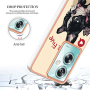 For OPPO A79 5G Global Electroplating Marble Dual-side IMD Phone Case(Lucky Dog)