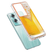 For OPPO A79 5G Global Electroplating Marble Dual-side IMD Phone Case(Draft Beer)