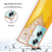For OPPO A79 5G Global Electroplating Marble Dual-side IMD Phone Case(Draft Beer)