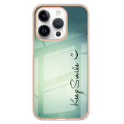 For iPhone 16 Pro Max Electroplating Marble Dual-side IMD Phone Case(Smile)