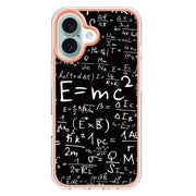 For iPhone 16 Plus Electroplating Marble Dual-side IMD Phone Case(Equation)