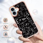 For iPhone 16 Plus Electroplating Marble Dual-side IMD Phone Case(Equation)