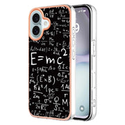 For iPhone 16 Electroplating Marble Dual-side IMD Phone Case(Equation)