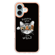 For iPhone 16 Electroplating Marble Dual-side IMD Phone Case(Natural Growth)