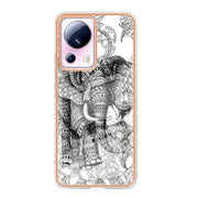 For Xiaomi 13 Lite 5G Electroplating Marble Dual-side IMD Phone Case(Totem Elephant)
