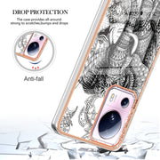 For Xiaomi 13 Lite 5G Electroplating Marble Dual-side IMD Phone Case(Totem Elephant)