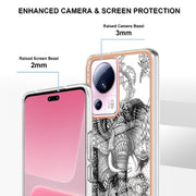 For Xiaomi 13 Lite 5G Electroplating Marble Dual-side IMD Phone Case(Totem Elephant)