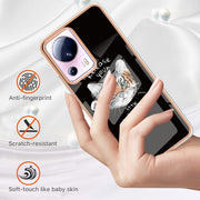 For Xiaomi 13 Lite 5G Electroplating Marble Dual-side IMD Phone Case(Natural Growth)