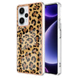 For Xiaomi Poco F5 / Redmi Note 12 Turbo Electroplating Marble Dual-side IMD Phone Case(Leopard Print) - Xiaomi Cases by PMC TechLife | Online Shopping South Africa | PMC TechLife | Buy Now Pay Later Mobicred
