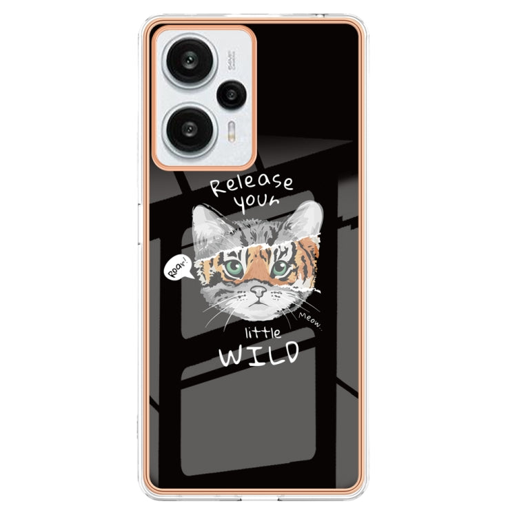 For Xiaomi Poco F5 / Redmi Note 12 Turbo Electroplating Marble Dual-side IMD Phone Case(Natural Growth)