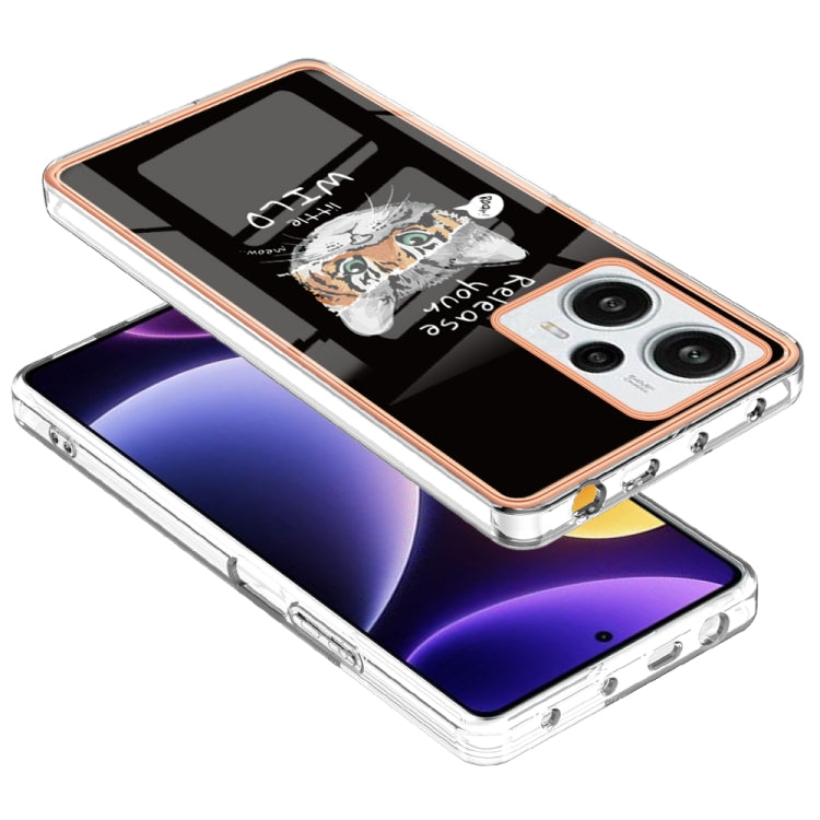 For Xiaomi Poco F5 / Redmi Note 12 Turbo Electroplating Marble Dual-side IMD Phone Case(Natural Growth)