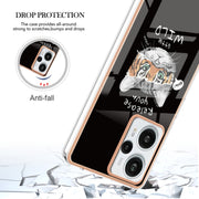 For Xiaomi Poco F5 / Redmi Note 12 Turbo Electroplating Marble Dual-side IMD Phone Case(Natural Growth)