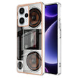 For Xiaomi Poco F5 / Redmi Note 12 Turbo Electroplating Marble Dual-side IMD Phone Case(Retro Radio) - Xiaomi Cases by PMC TechLife | Online Shopping South Africa | PMC TechLife | Buy Now Pay Later Mobicred