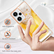 For Xiaomi Poco F5 / Redmi Note 12 Turbo Electroplating Marble Dual-side IMD Phone Case(Draft Beer)