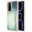 For Xiaomi Poco F5 Pro 5G / Redmi K60 Electroplating Marble Dual-side IMD Phone Case(Smile) - Xiaomi Cases by PMC TechLife | Online Shopping South Africa | PMC TechLife | Buy Now Pay Later Mobicred