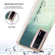 For Xiaomi Poco F5 Pro 5G / Redmi K60 Electroplating Marble Dual-side IMD Phone Case(Smile)