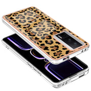 For Xiaomi Poco F5 Pro 5G / Redmi K60 Electroplating Marble Dual-side IMD Phone Case(Leopard Print)