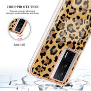 For Xiaomi Poco F5 Pro 5G / Redmi K60 Electroplating Marble Dual-side IMD Phone Case(Leopard Print)