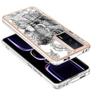 For Xiaomi Poco F5 Pro 5G / Redmi K60 Electroplating Marble Dual-side IMD Phone Case(Totem Elephant)