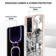 For Xiaomi Poco F5 Pro 5G / Redmi K60 Electroplating Marble Dual-side IMD Phone Case(Totem Elephant)
