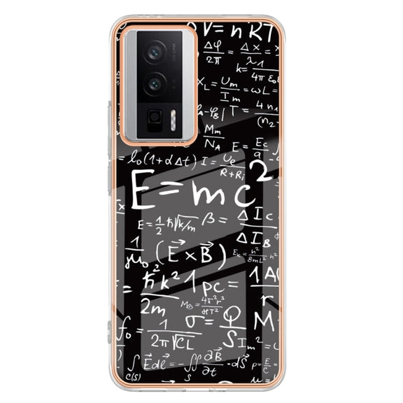For Xiaomi Poco F5 Pro 5G / Redmi K60 Electroplating Marble Dual-side IMD Phone Case(Equation)