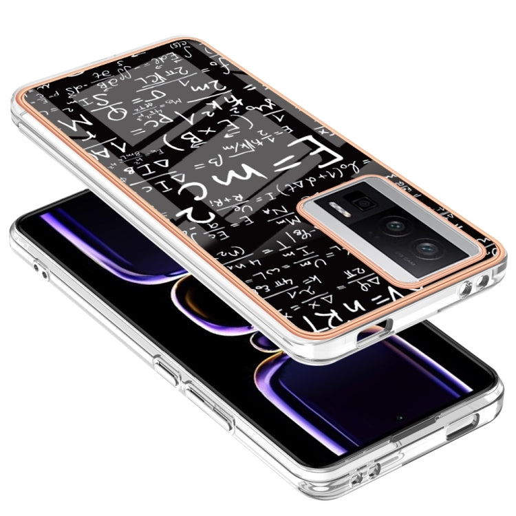 For Xiaomi Poco F5 Pro 5G / Redmi K60 Electroplating Marble Dual-side IMD Phone Case(Equation)